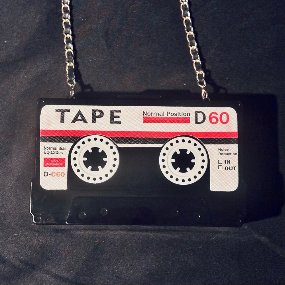 Hot Topic Black and Red Adorably Retro Tape Cassette Crossbody Bag